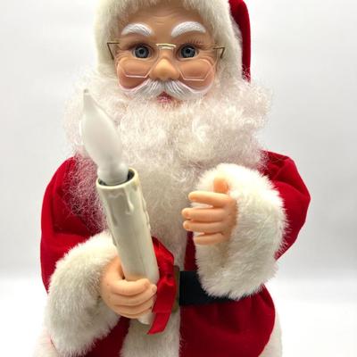 VINTAGE Animated & Illuminated Santa