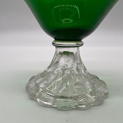 17 Piece Anchor Hocking Burple Green Footed