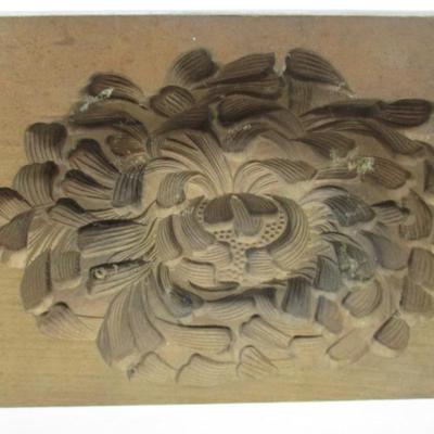 Vintage Japanese Kashigata Wood Carved Molds