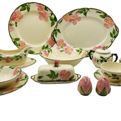 Vintage 51 Piece Franciscan Wear Desert Rose Dishes