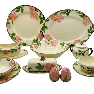 Vintage 51 Piece Franciscan Wear Desert Rose Dishes
