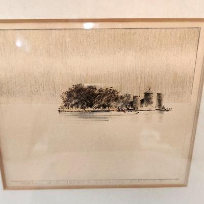 Lot #159  Original Graphite/Pencil Sketch -Signed