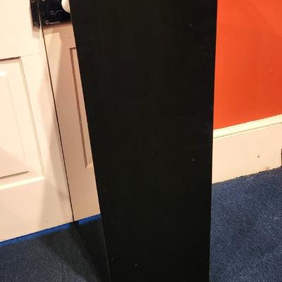 Lot #161  Wooden Display Pedestal covered in Black Laminate