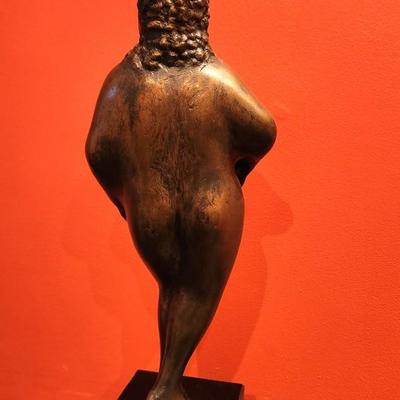 Lot #163  Human Abstract Figure on Pedestal - good Modernist Piece