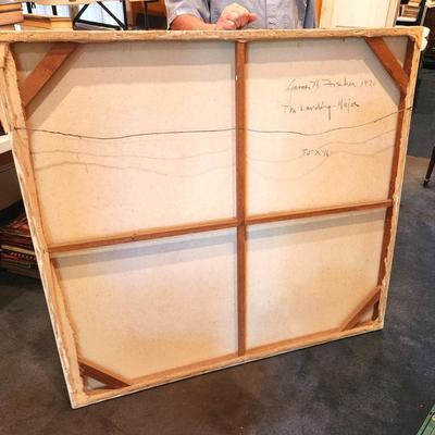 Lot #171  Large Original Painting on Canvas - James N. Fisher, 1971