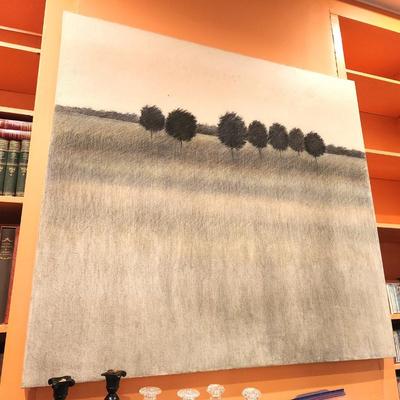 Lot #171  Large Original Painting on Canvas - James N. Fisher, 1971