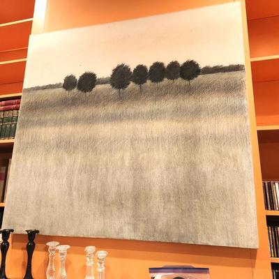 Lot #171  Large Original Painting on Canvas - James N. Fisher, 1971