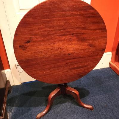 Lot #175  Antique Tilt Top Table