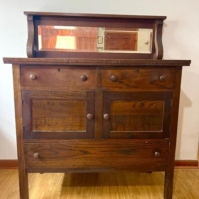 Empire Oak Antique Buffet 1900s?