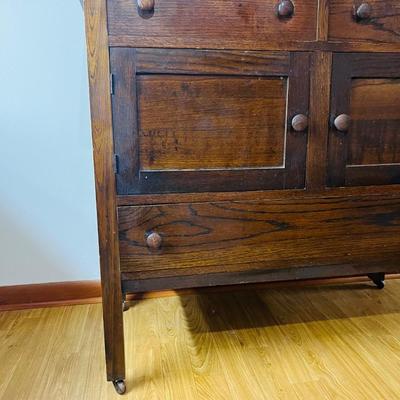 Empire Oak Antique Buffet 1900s?