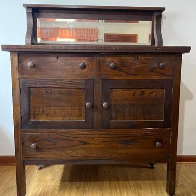 Empire Oak Antique Buffet 1900s?