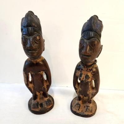 Lot #179  Pair of African Iheji Twin figures - male and female