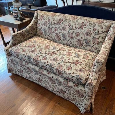Tapestry floral love seat