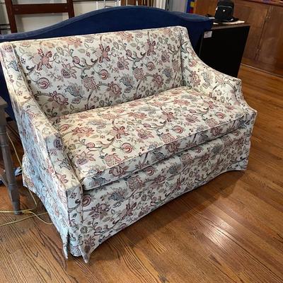 Tapestry floral love seat