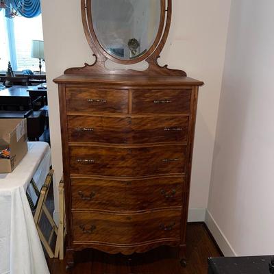 Antique highboy dresser