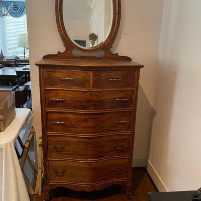 Antique highboy dresser