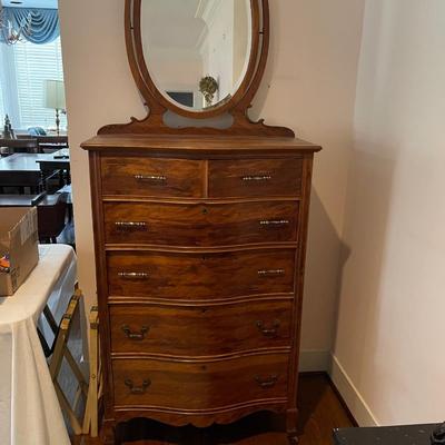 Antique highboy dresser