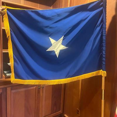 American & Brigadier General Flags & Stand (O-MG)