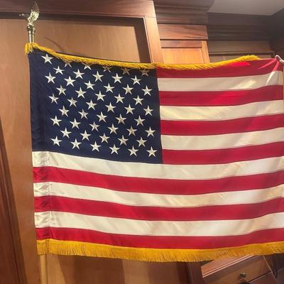 American & Brigadier General Flags & Stand (O-MG)