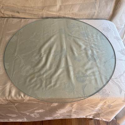 Thick round glass table top