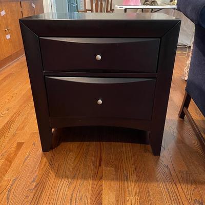 2 black nightstands