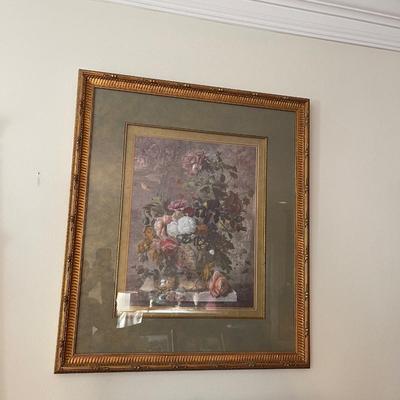 Framed floral print