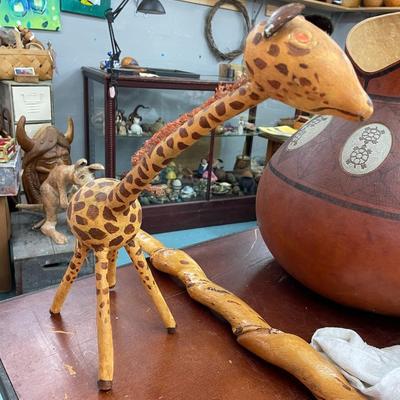 Folk Art Gourd Giraffe
