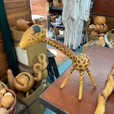 Folk Art Gourd Giraffe