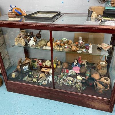 Antique Glass and Wood Display Case