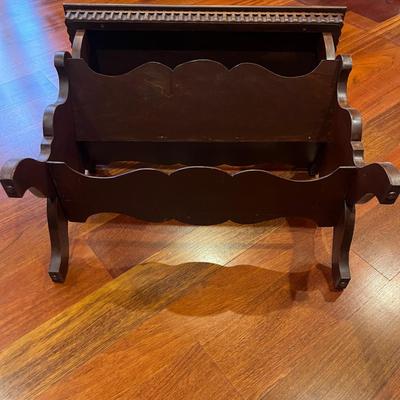 Wooden Side Table/Magazine Rack (O-MG)
