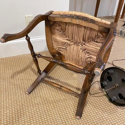Versatile Brass Lamp, Carved Chair & Small Stool (BR-SS)
