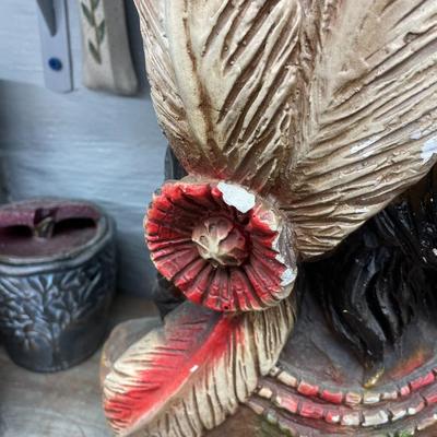 Chalkware Indian Bust