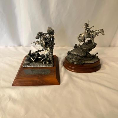 J.J. Barnum Appeal To The Great Spirit & Don Polland Counting Coup Sculptures (O-MG)