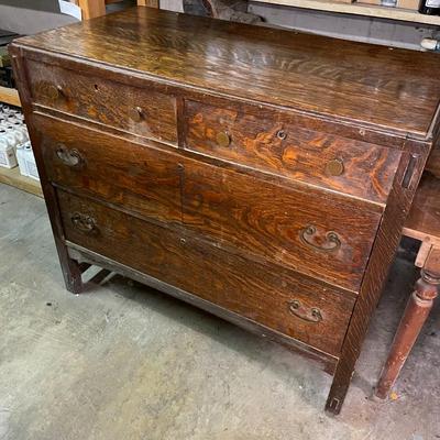 Mission Oak Arts & Crafts 2 Over 2 Dresser