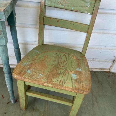 Vintage Kids Chair and Table