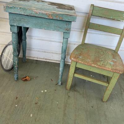 Vintage Kids Chair and Table