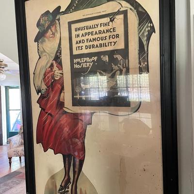 Vintage Saturday Evening Post Advertising Framed