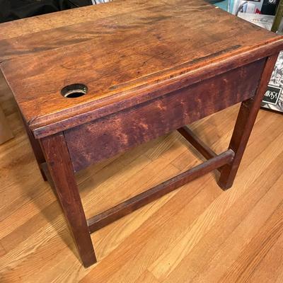 Antique Oak School Desk