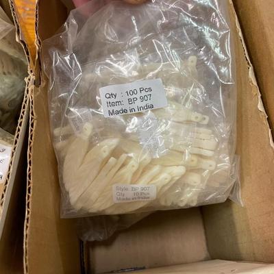 Lot of Art Supplies - Bone Beads, Jacaronda Pods