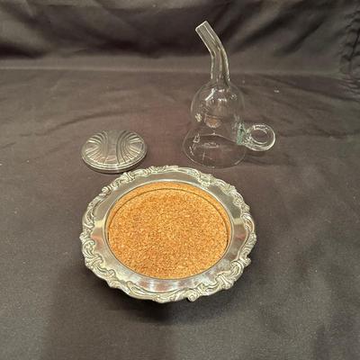 Sterling Bar Accessories and Glass Decanters (B-KL)