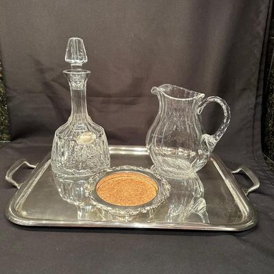 Sterling Bar Accessories and Glass Decanters (B-KL)