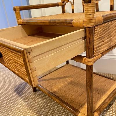 Woven Teacart, Side Table and Bin (BR-SS)