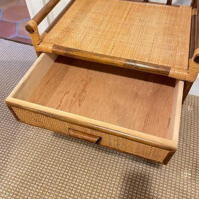 Woven Teacart, Side Table and Bin (BR-SS)