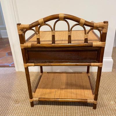 Woven Teacart, Side Table and Bin (BR-SS)