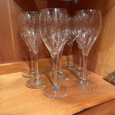 Eight Baccarat Crystal Wine Glasses (B-KL)
