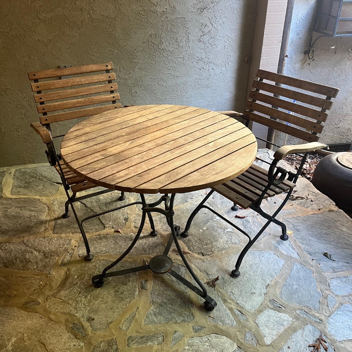 Smith and hawken teak bistro cheap set