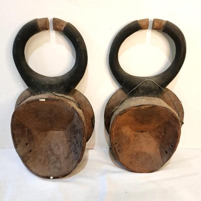 Lot #186 Ivory Coast Ibedji Male/Female Tribal Masks