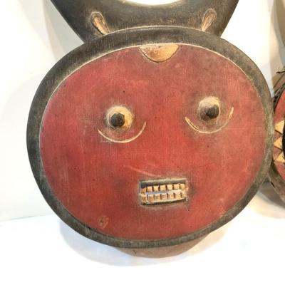 Lot #186 Ivory Coast Ibedji Male/Female Tribal Masks