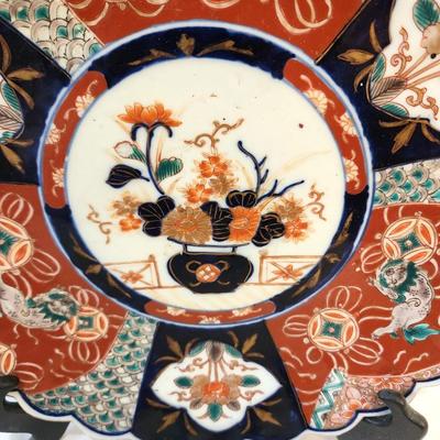 Lot #187  Lovely Large Antique Imari Plate