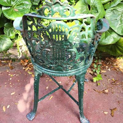 Lot #188 Vintage Garden Chair - Cast Iron